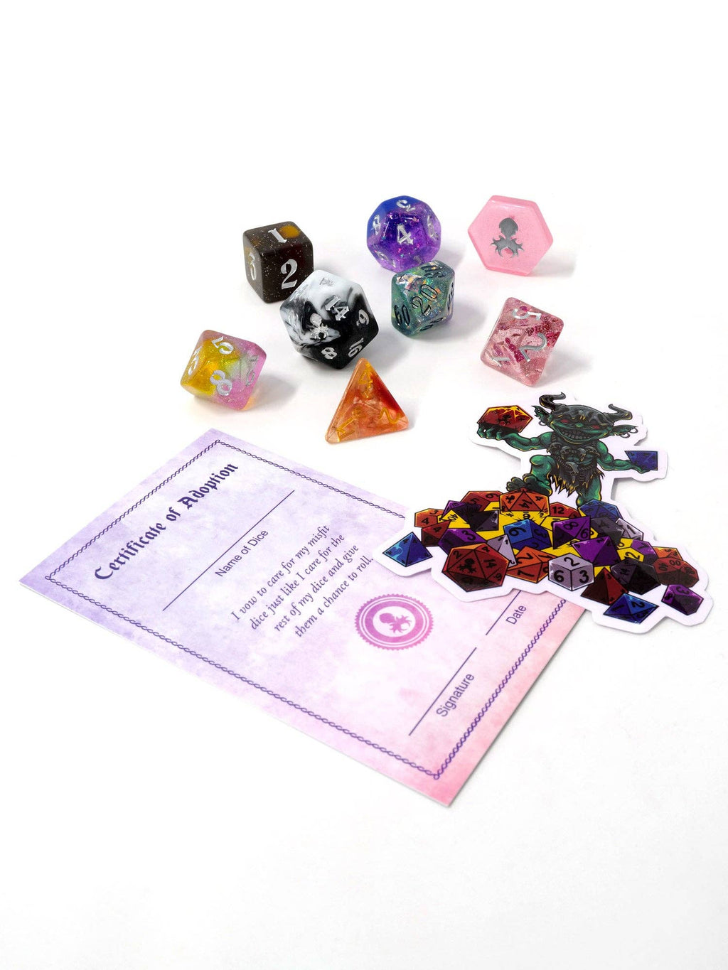 The Island of Misfit Mystery Dice 8pc Set
